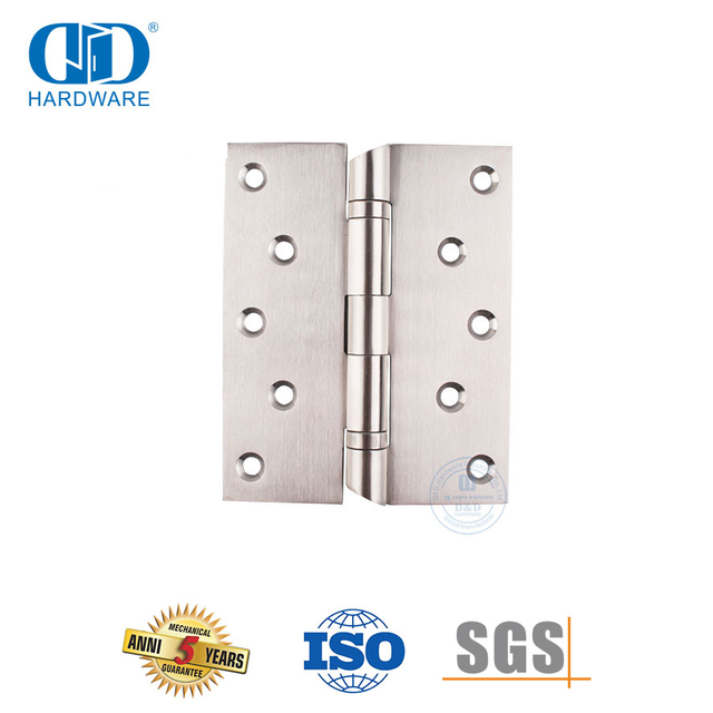 Dobradiça de porta com rolamento de esferas duplo de 5 polegadas em aço inoxidável para projeto hospitalar-DDSS044-B-5x3,5x3,0mm