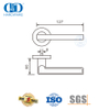 Maçanetas de porta com alavanca de estilo simples de aço inoxidável durável e sustentável moderno-DDTH023-SSS