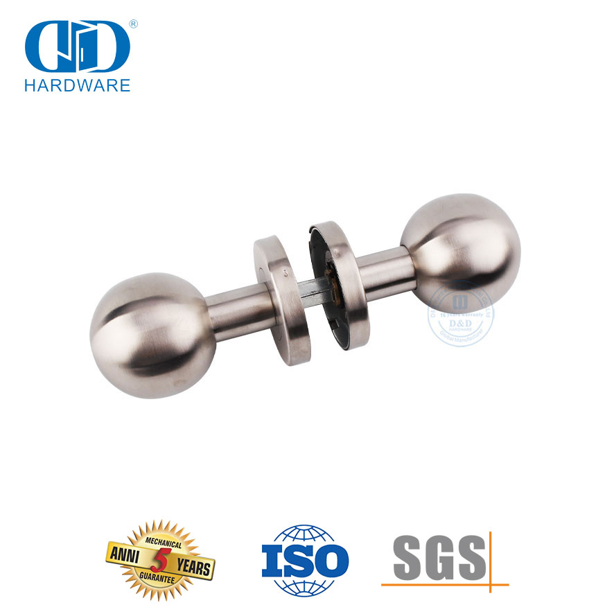 Maçaneta redonda em forma de esfera de aço inoxidável para porta de banheiro-DDTH031-SSS