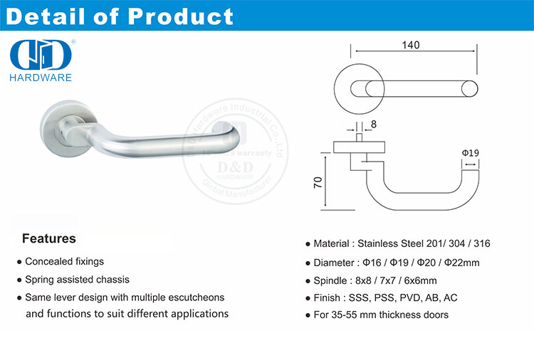 Al&ccedil;as de alavanca dupla face