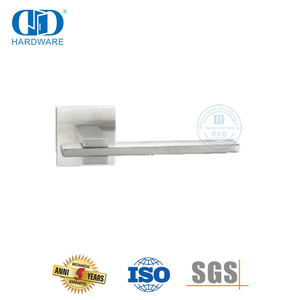 Maçaneta de alavanca sólida para porta externa interna de hardware de aço inoxidável-DDSH060-SSS