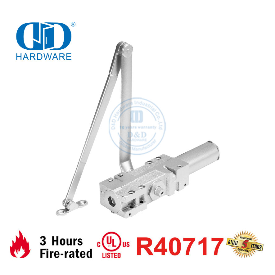 Estilo americano resistente para ferragens de porta de metal ANSI UL10C certificação listada porta corta-fogo Closer-DDDC044A