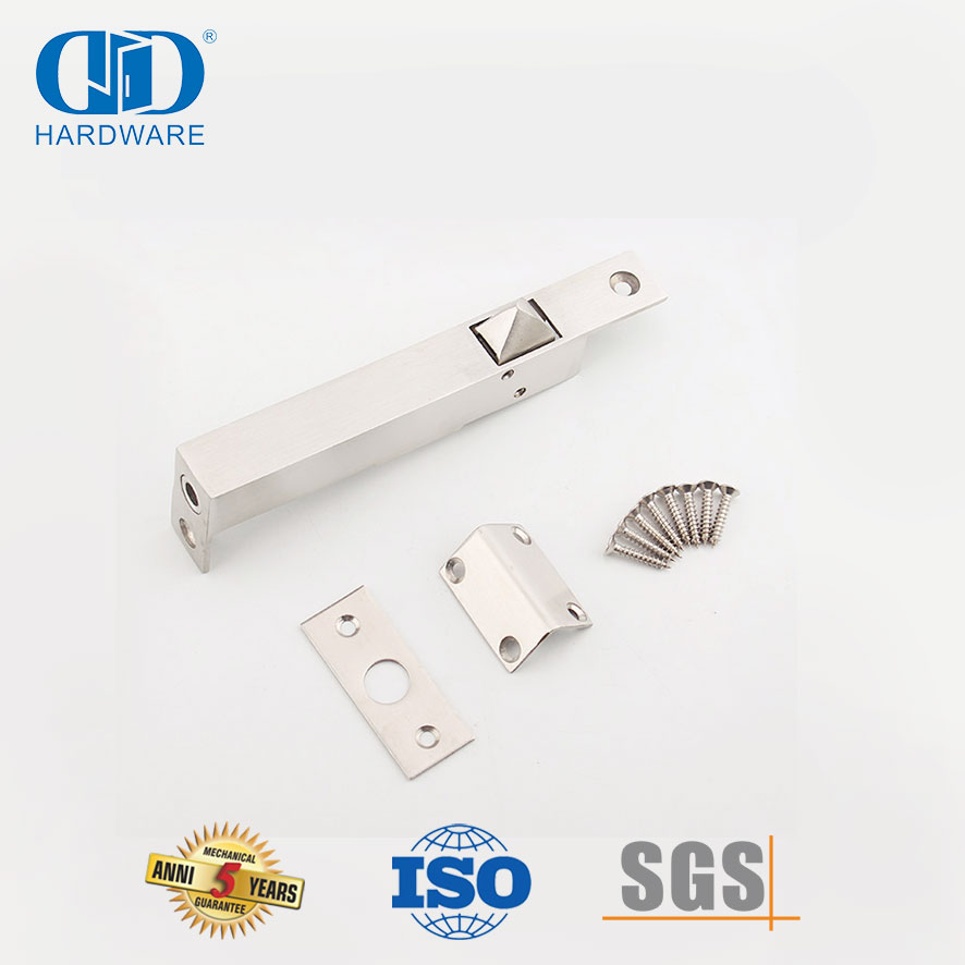 Parafuso de porta nivelado automático lateral de aço inoxidável acetinado-DDDB023-SSS