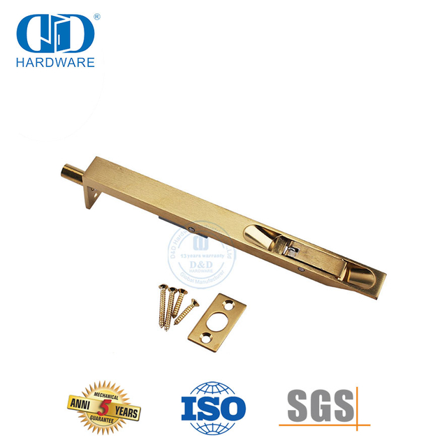 Acessórios de porta de latão acetinado parafuso nivelado de aço inoxidável para porta de madeira-DDDB001-SB