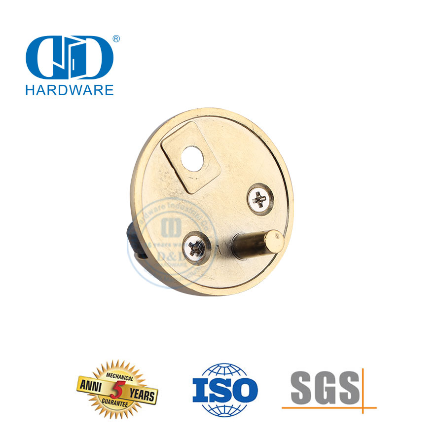 Hardware de porta de latão acetinado tipo durável montado no piso rolha de porta de liga de zinco-DDDS004-SB