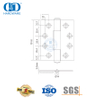 Bom preço usa amplamente dobradiça de aço inoxidável com três juntas-DDSS023