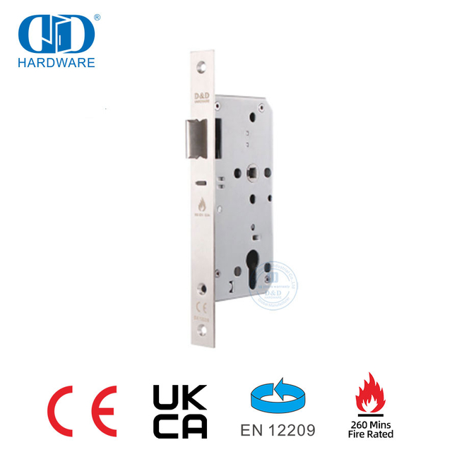 Fechadura de porta com trava noturna de aço inoxidável de alta segurança EN12209-DDML014-5572