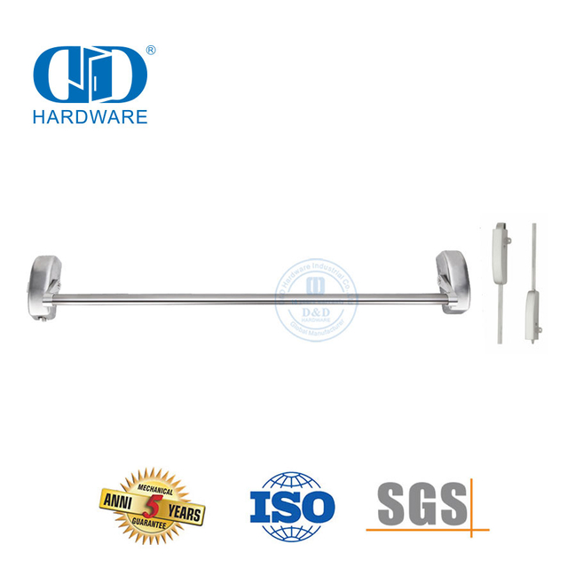 Hardware de saída de barra de pressão de aço inoxidável para porta de escape para porta única-DDPD022-SSS