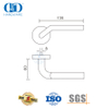 Maçaneta da porta com alavanca frontal SUS 304 de design simples e moderno -DDTH015-SSS