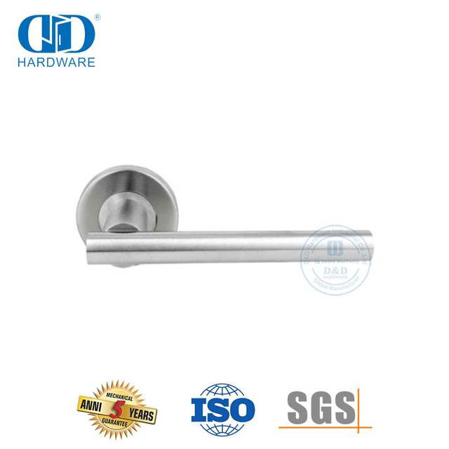 Conjunto de alça de alavanca de aço inoxidável com design moderno e moderno para quarto-DDTH040-SSS