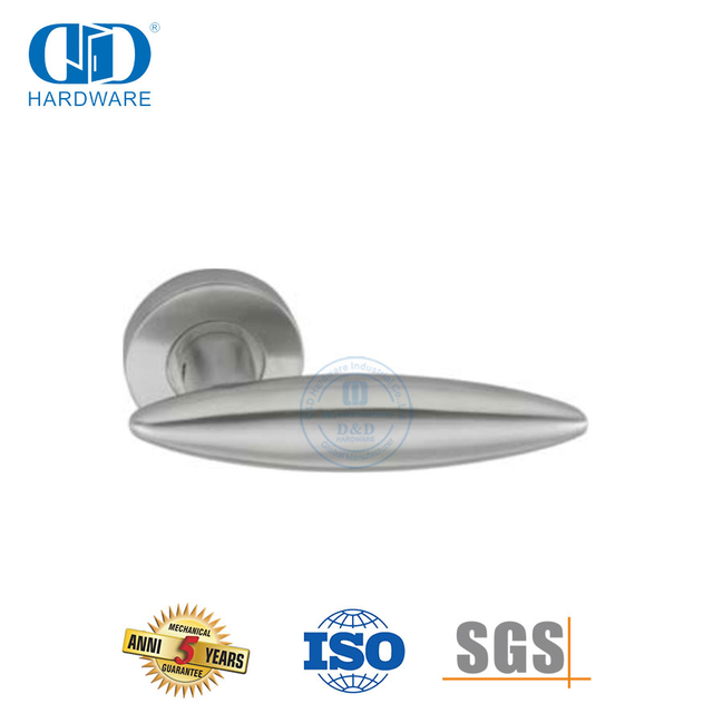 Hardware de fechadura de porta principal de madeira nivelada que funde alavanca oca Handles-DDTH042-SSS