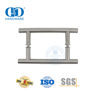 Venda quente tubo de aço inoxidável em forma de H puxar e empurrar porta do chuveiro Handle-DDPH001-A Φ22-SSS