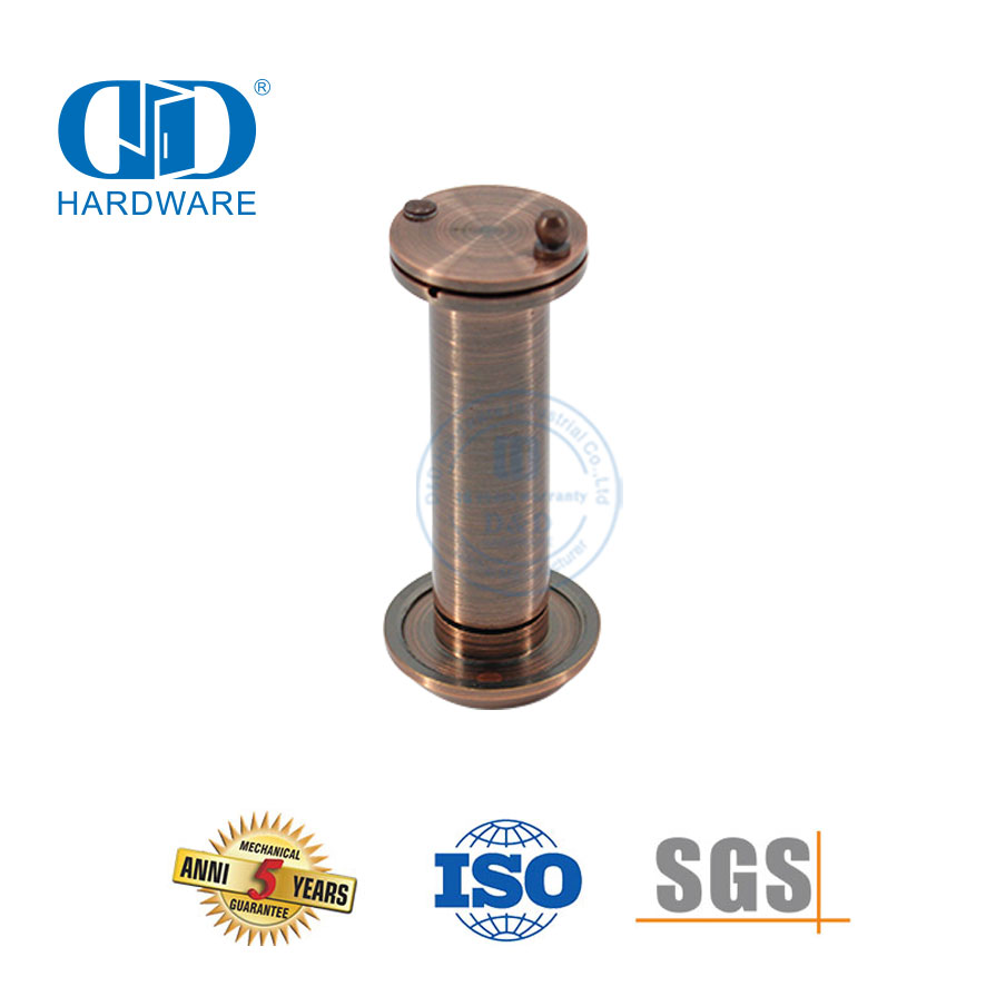 Visualizador de peephole de porta de bronze de cobre antigo com capa e lente de vidro-dddv002
