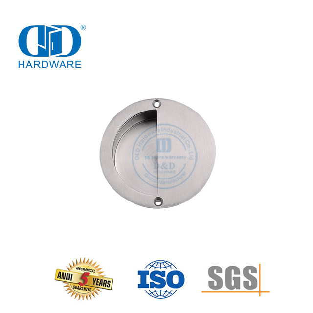 Flush pull escondido alça redonda circular aberto puxar anel de aço inoxidável invisível fechadura da porta conjunto escondido Handle-DDFH011