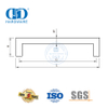 Alças de ferragens para móveis preto fosco aço inoxidável oco maçaneta da porta do armário de cozinha-DDFH033