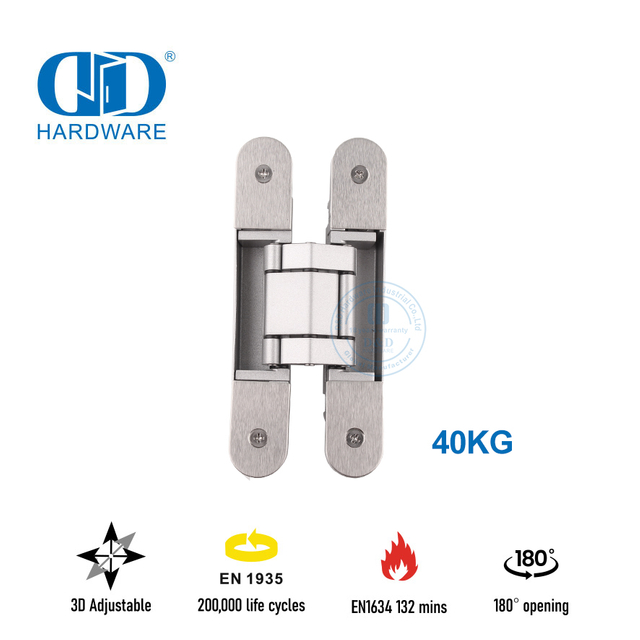 Dobradiça de porta oculta EN1935 à prova de fogo para porta do quarto-DDCH008-G40