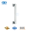 Punho quadrado de aço inoxidável com acabamento acetinado, puxador de lado único para portas de metal de vidro comercial-DDPH035