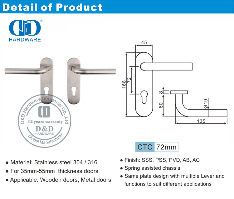 Al&ccedil;a de alavanca interna com placa