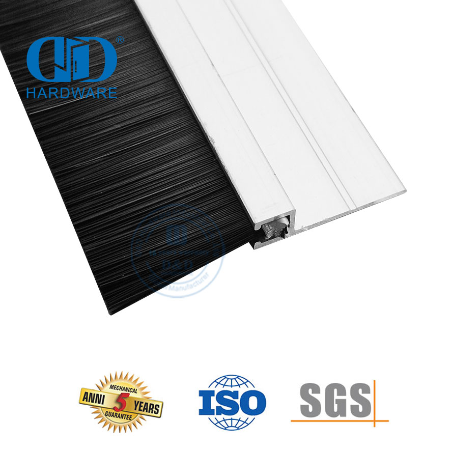 Anylon escova selo transportador de alumínio autoadesivo automático à prova de ar frio porta deslizante varredura Seal-DDBS004