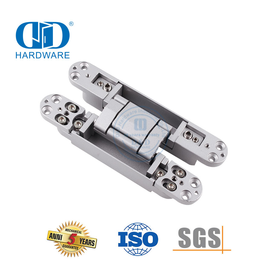Liga de zinco de alta qualidade 3D escondido invisível fácil instalação resistente interior exterior Dobradiça-DDCH008-G80