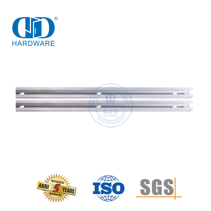 Aço inoxidável estilo moderno bypass ferragem porta do celeiro porta deslizante trilha móveis Hardware-DDBD069