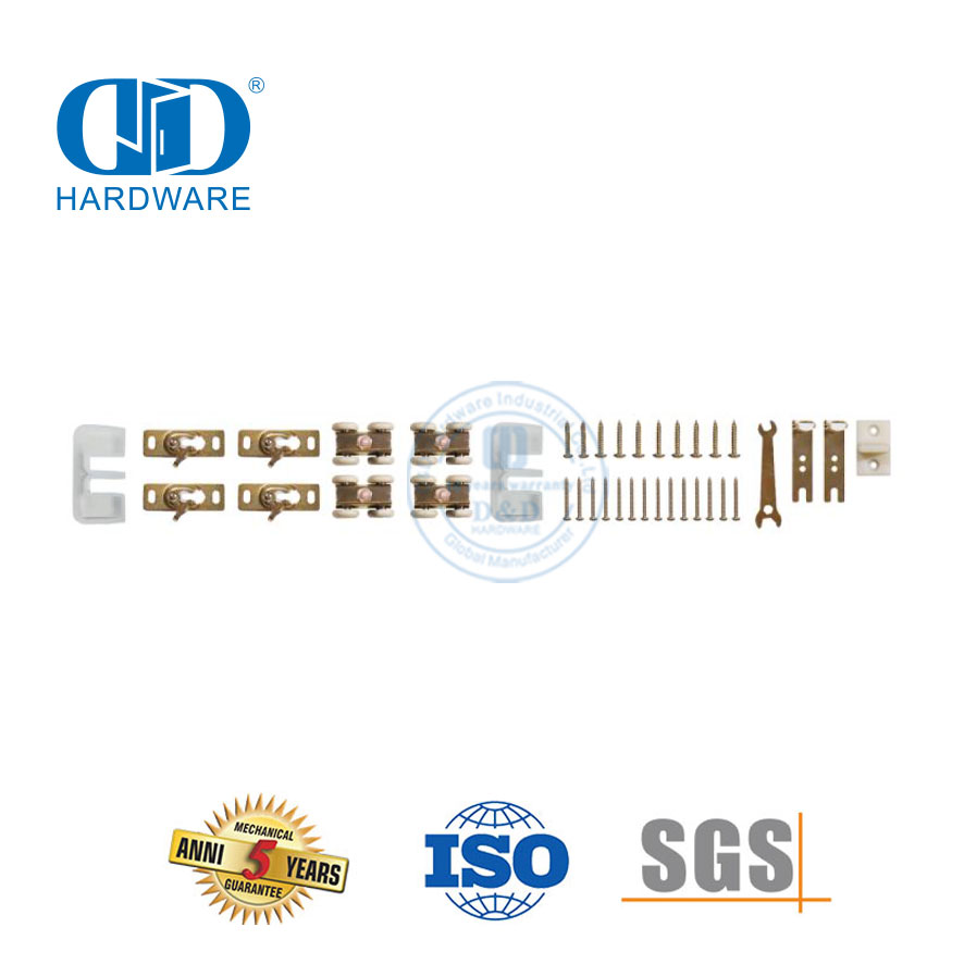 Desvio de aço inoxidável porta do celeiro decorativo ferragem kit roda rolo porta madeira Hardware-DDBD068
