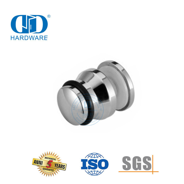 Hardware de porta deslizante de aço inoxidável Sistema deslizante de porta de chuveiro Conector de vidro redondo-DDSL002-4