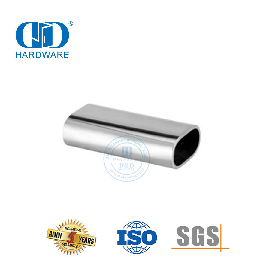 Aço inoxidável porta deslizante ferragem chuveiro porta de vidro corrimão tubo conector porta Hardware-DDSL002-9