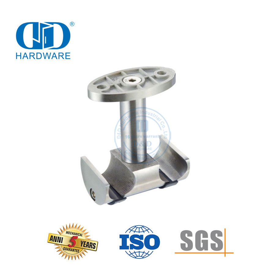 Tubo duplo para celling braçadeira de aço inoxidável porta de vidro montagem acessório de móveis ferragem de vidro para banheiro Restroom-DDGS116