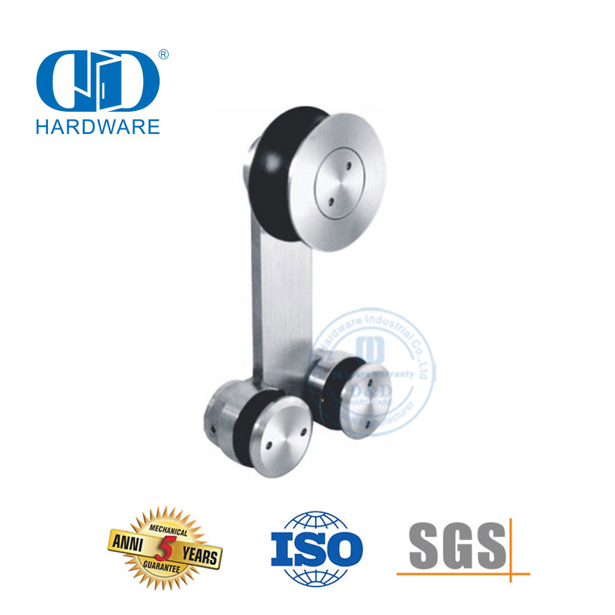 Acessórios de vidro de aço inoxidável industrial conjunto ferragem de vidro porta deslizante para banheiro Door-DDGS106