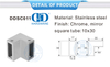 Aço inoxidável comercial sistema de cubículo de chuveiro painel de vidro suporte conector porta de vidro Accessories-DDSC011
