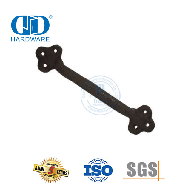 Puxador de aço inoxidável para porta de celeiro, puxador de aço preto para porta deslizante de madeira, puxador de porta dupla face-DDBD113