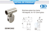 Conector de dobradiça de chuveiro de aço inoxidável, conector de canto de parede de vidro, montagem de remendo, braçadeira superior de vidro