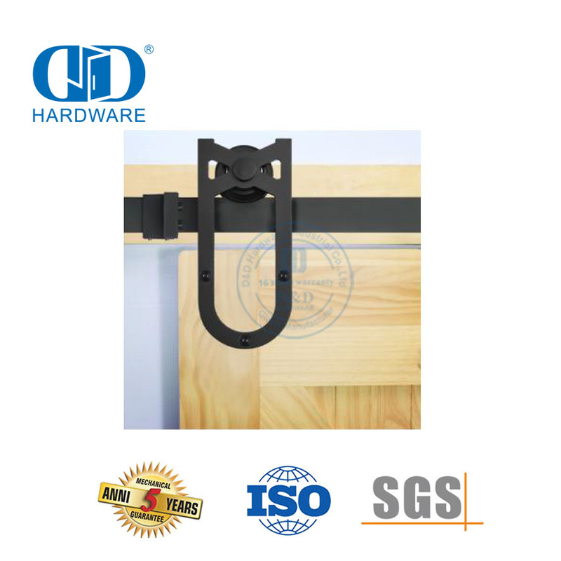 Aço inoxidável porta dupla deslizante ferragem da porta do celeiro para acessórios de portão interior aço garagem Hardware-DDBD015