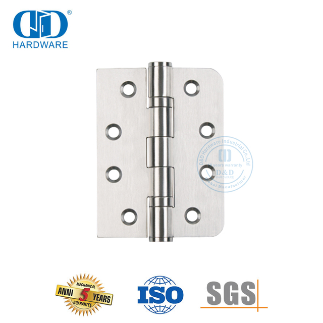Dobradiça de porta de canto redondo e um canto quadrado de aço inoxidável-DDSS010