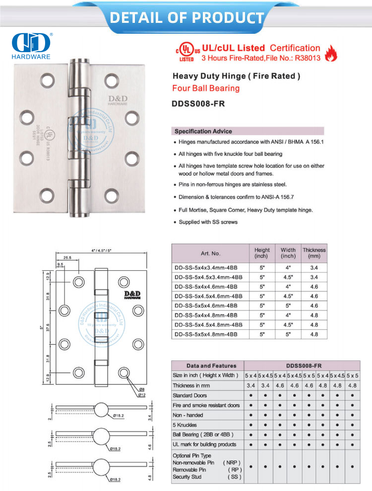 Dobradi&ccedil;a de porta arquitet&ocirc;nica