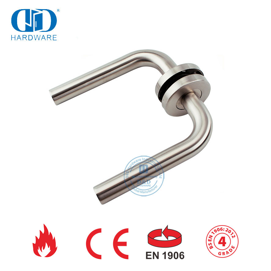 Maçaneta da porta com fechadura de alavanca de aço inoxidável BS EN 1906-DDTH002-SSS