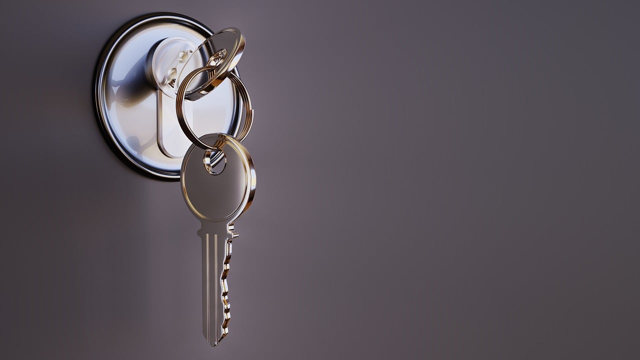Fechadura da porta principal elegante