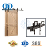 Aço inoxidável deslizante porta do celeiro ferragens móveis cor preta duplo kit de ferragem porta do celeiro para interior madeira Door-DDBD025