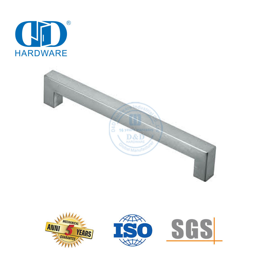 Alças de ferragens para móveis preto fosco aço inoxidável oco maçaneta da porta do armário de cozinha-DDFH033