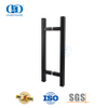 Puxador de aço inoxidável com acabamento preto fosco para porta de vidro residencial-DDPH016-D-MB