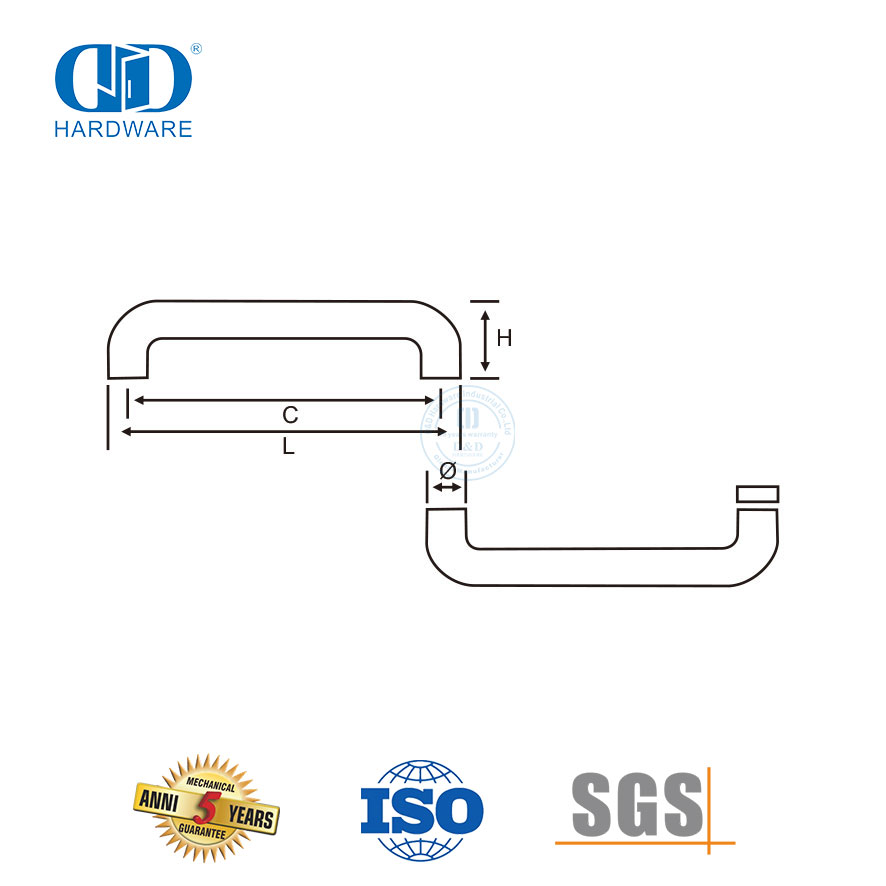  Hardware de móveis montagem banheiro temporizador porta puxador de aço inoxidável-DDPH018