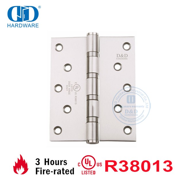 Preço de fábrica com classificação de fogo BHMA listado na UL padrão americano SUS304 à prova de fogo de instalação rápida dobradiça de porta interna de apartamento-DDSS007-FR