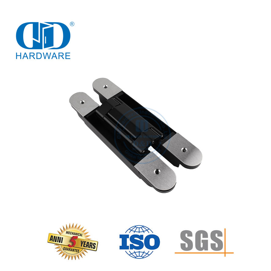 Fabricante de liga de zinco 3D oculto ajuste oculto de 180 graus para serviço pesado com fechamento suave para hotel comercial dobradiça escolar-DDCH008-G120