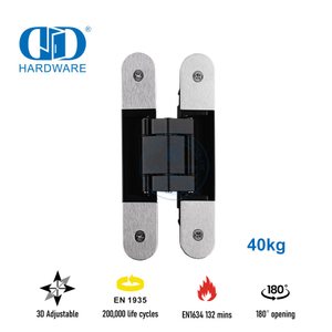 EN1935 Dobradiça de porta oculta 3D para edifício comercial-DDCH008-G40