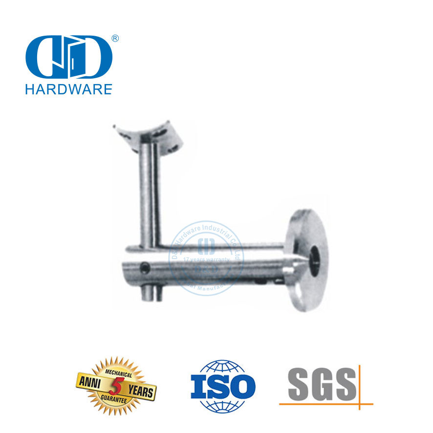 Acessórios para escadas, acessórios para escadas, montagem em vidro de aço inoxidável, suporte de parede, corrimão Bracket-DDHB005