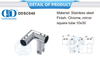 Aço inoxidável superior marinho ferragem dobrável conector giratório acessórios painel de vidro suporte Connector-DDSC040