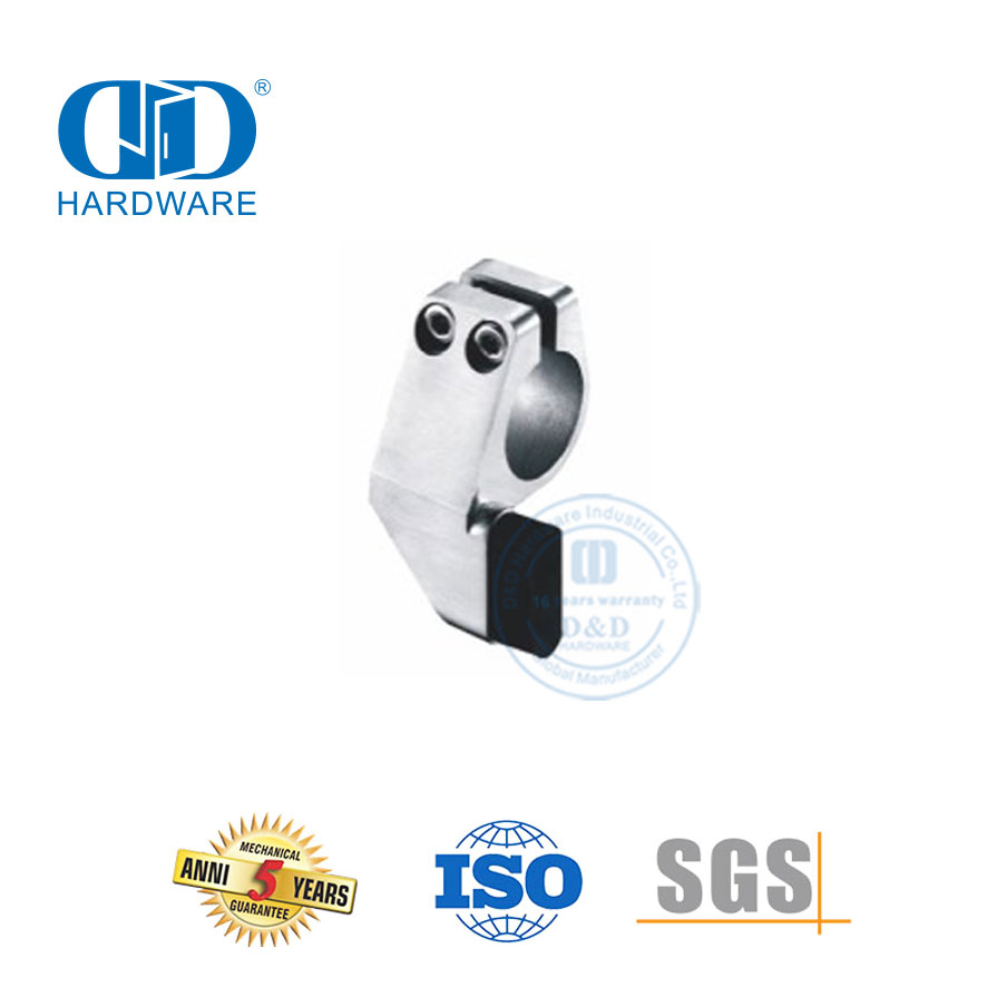 Acessórios de vidro de aço inoxidável, porta deslizante de vidro, conectores integrados para banheiro-DDGS001