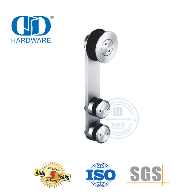 Acessórios de vidro duráveis ​​de aço inoxidável que penduram a porta deslizante de vidro do rolo para a porta do banheiro-DDGS003