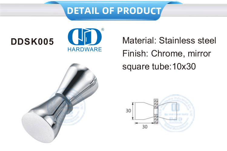 Maçanetas de aço inoxidável duráveis ​​para chuveiro, porta deslizante de banheiro-DDSK005